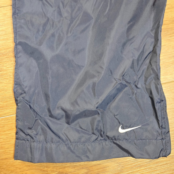 Vintage Nike Men’s Large Navy Blue Nylon Swishy Sweatpants Cotton Lined Track - Picture 10 of 15